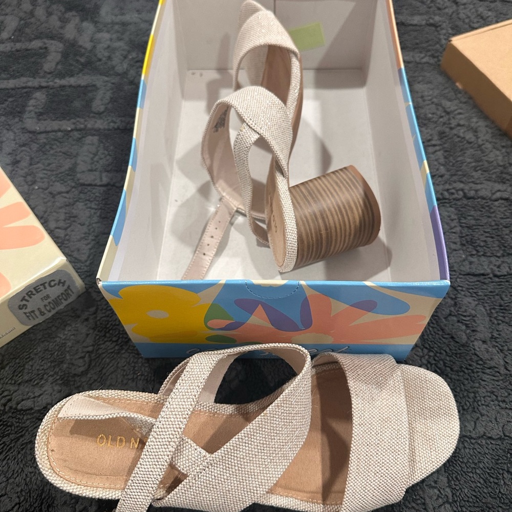 Old Navy Beige Strappy Heels